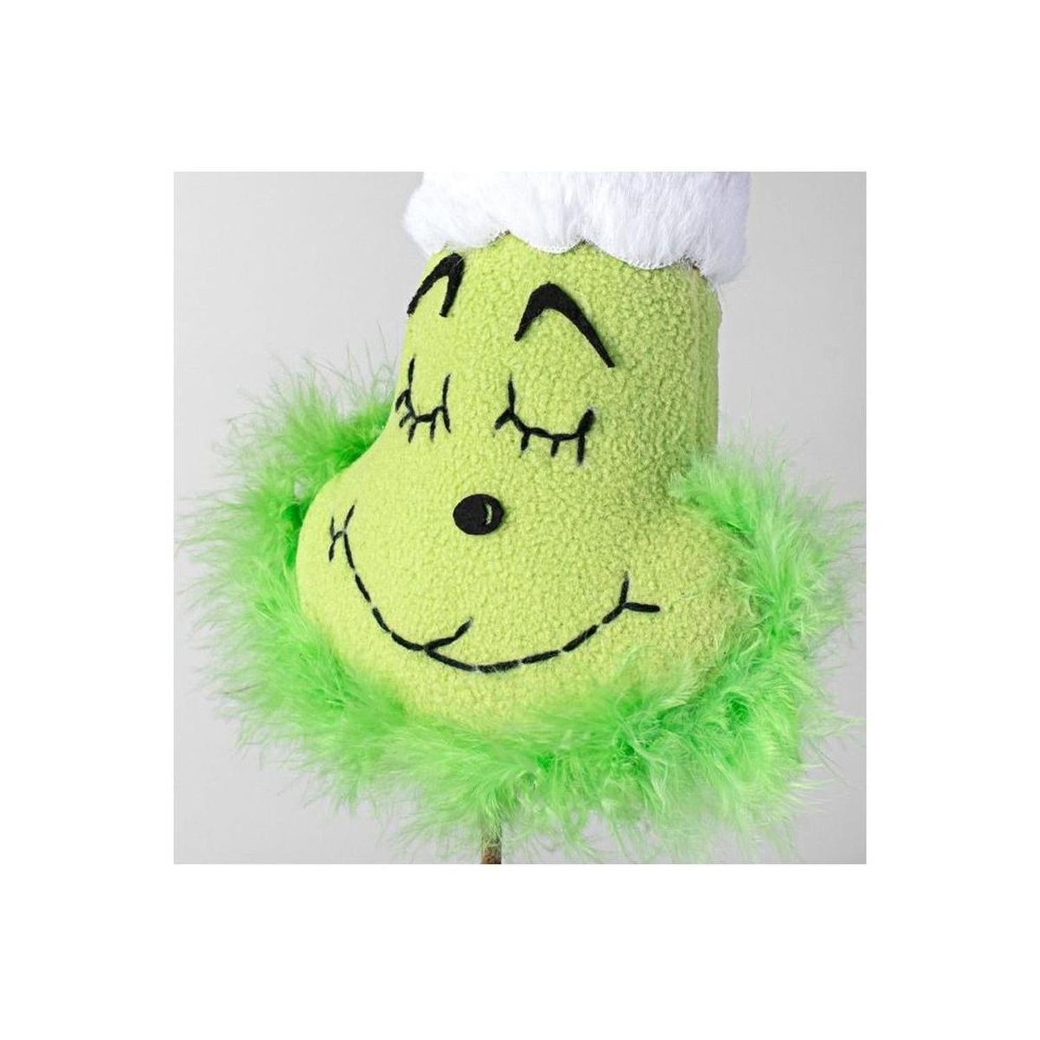 19" Plush Green Monster Head