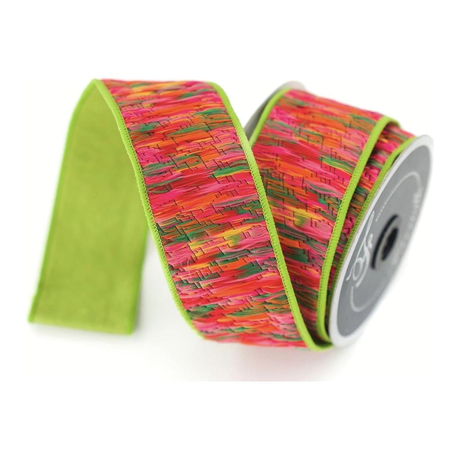 2" Groovy Loom Ribbon: Apple Green (5 Yards)