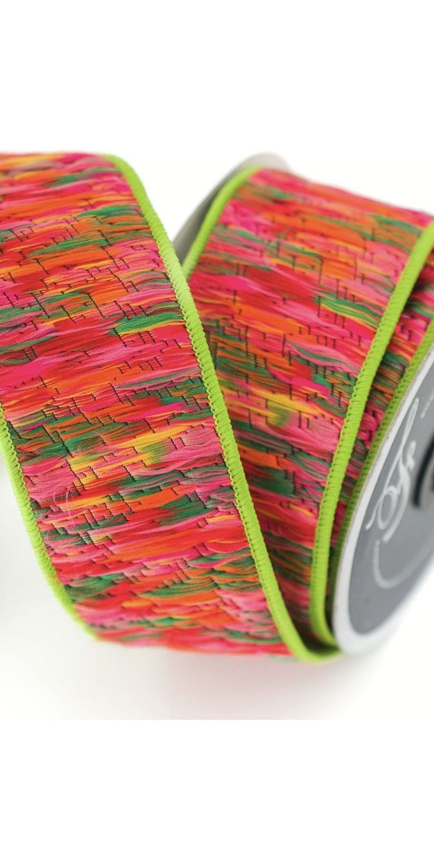 2" Groovy Loom Ribbon: Apple Green (5 Yards) - Michelle's aDOORable Creations - Wired Edge Ribbon