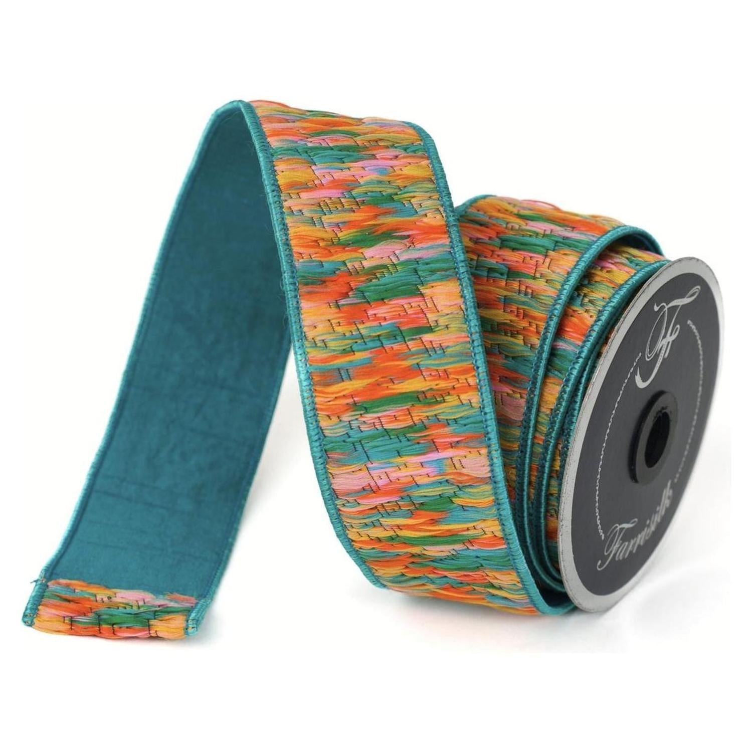 2" Groovy Loom Ribbon: Teal (5 Yards)