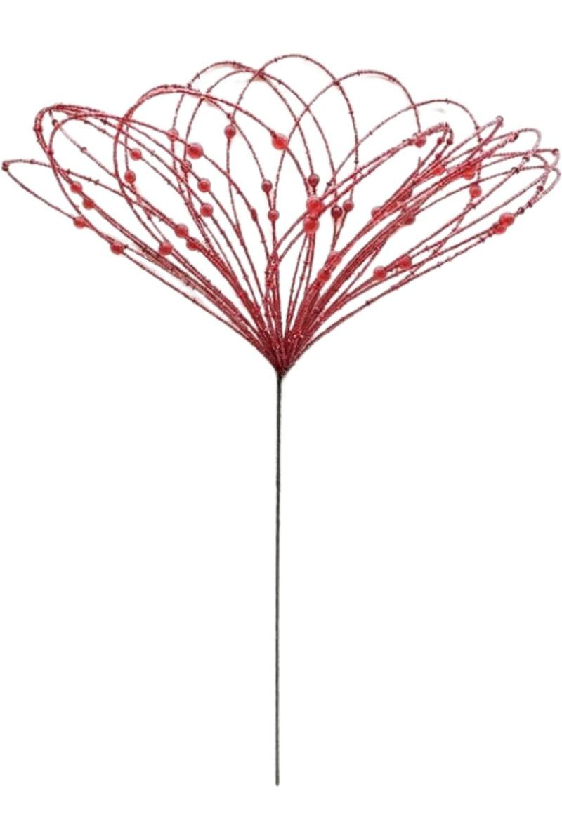 Shop For 20" Beaded Jewel Flower Burst Stem: Red MTX72558