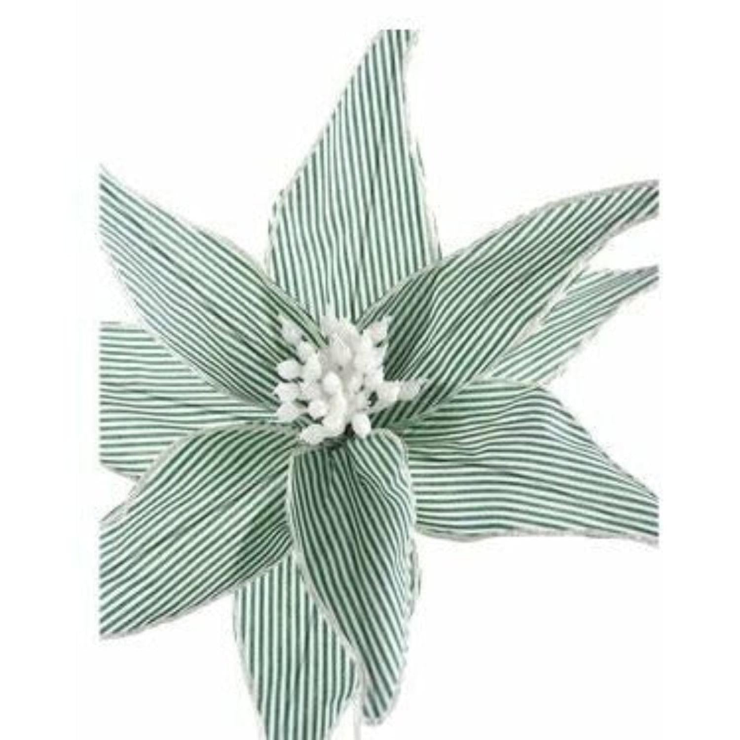 Shop For 20" Canvas Striped Poinsettia: Dark Green at Michelle's aDOORable Creations