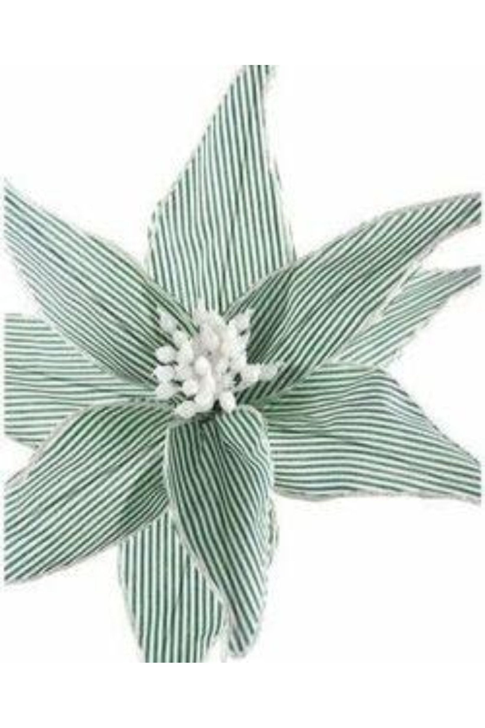 Shop For 20" Canvas Striped Poinsettia: Dark Green at Michelle's aDOORable Creations