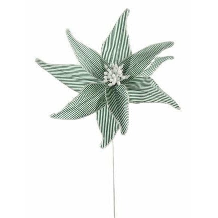 Shop For 20" Canvas Striped Poinsettia: Dark Green at Michelle's aDOORable Creations