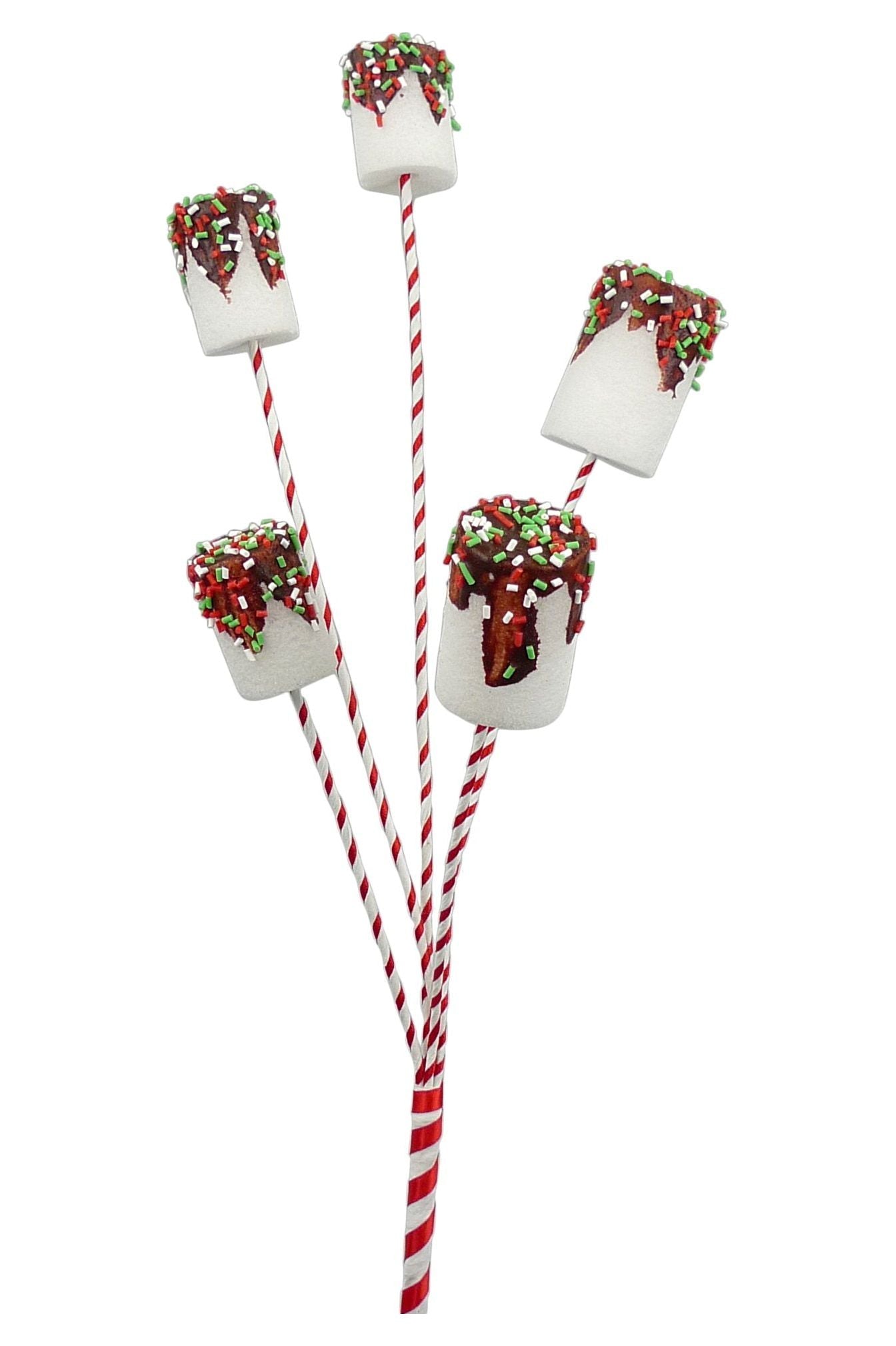 20" Chocolate Dipped Marshmallow Pick - Michelle's aDOORable Creations - Sprays and Picks