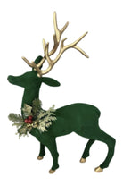 20" Flocked Reindeer: Green - Michelle's aDOORable Creations - Sprays and Picks