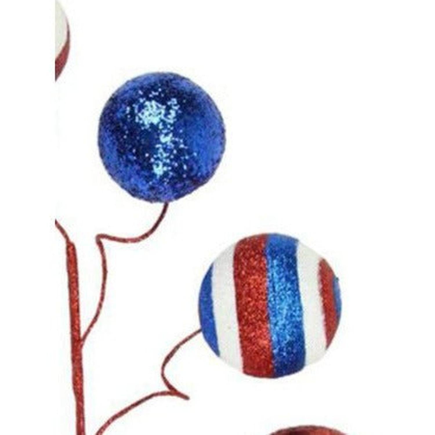 20" Glitter Ball Pick: Red, White & Blue