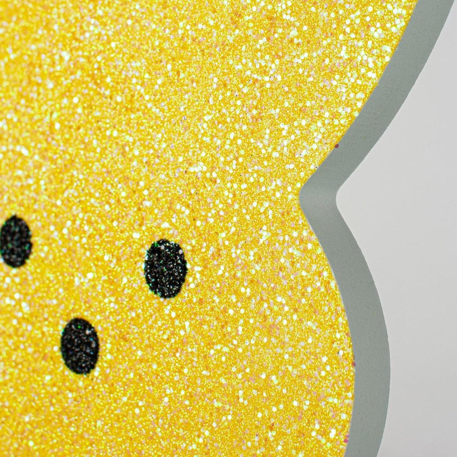20" Glittered Eva Sugar Bunny: Yellow