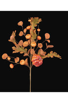 20" Pumpkin Leaf Eucalyptus Pick - Michelle's aDOORable Creations - Sprays and Picks