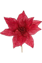 Shop For 20" Red Shiny Poinsettia Pick C9000