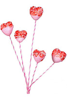 20" Sprinkle Heart Marshmallow Spray: Pink - Michelle's aDOORable Creations - Sprays and Picks