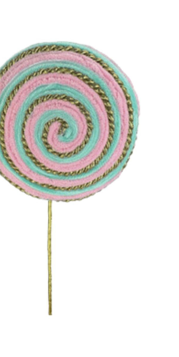 20" Twirl Lollipop Spray: Pink - Michelle's aDOORable Creations - Sprays and Picks