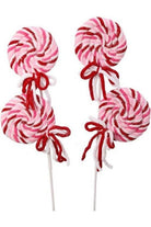21" Chenille Glitter Lollipop Spray Pink/Red - Michelle's aDOORable Creations - Sprays and Picks