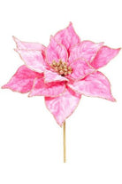 21" Hot Pink Velvet Poinsettia Stem - Michelle's aDOORable Creations - Sprays and Picks