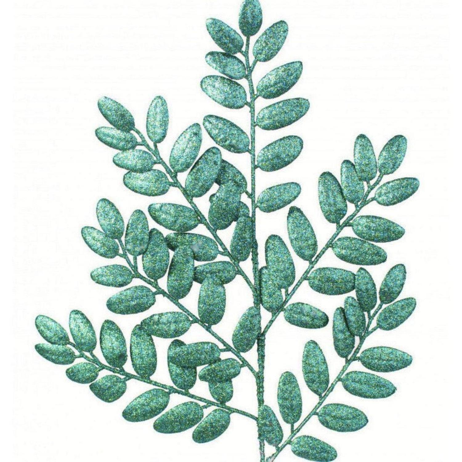 22" Honey Locust Glitter Spray: Peacock Green