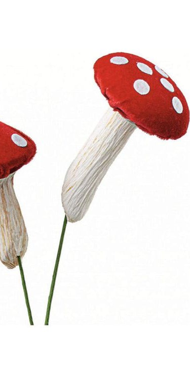 22" Polka Dot Mushroom Spray: Red - Michelle's aDOORable Creations - Sprays and Picks