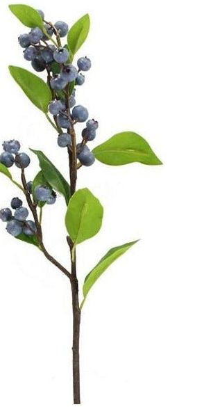 23" Blueberry Branch Stem - Michelle's aDOORable Creations - Sprays and Picks