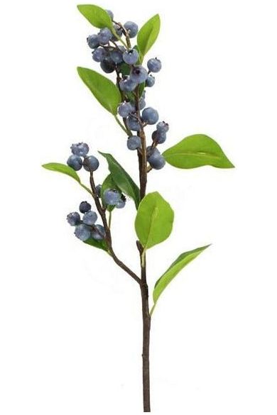 23" Blueberry Branch Stem - Michelle's aDOORable Creations - Sprays and Picks