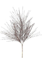 23" Glitter Long Needle Pine Spray: Silver/Red - Michelle's aDOORable Creations - Holiday Ornaments