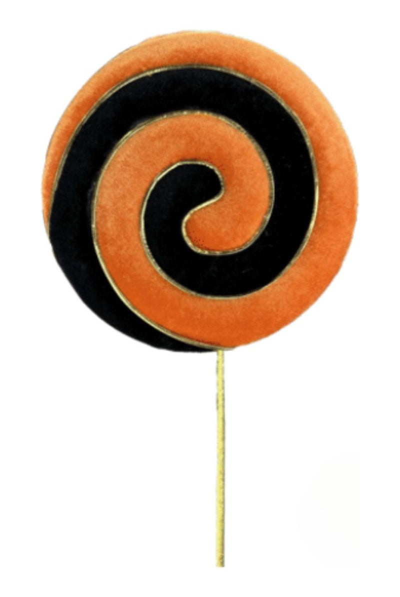 23" Lollipop Spray: Orange/Black - Michelle's aDOORable Creations - Sprays and Picks