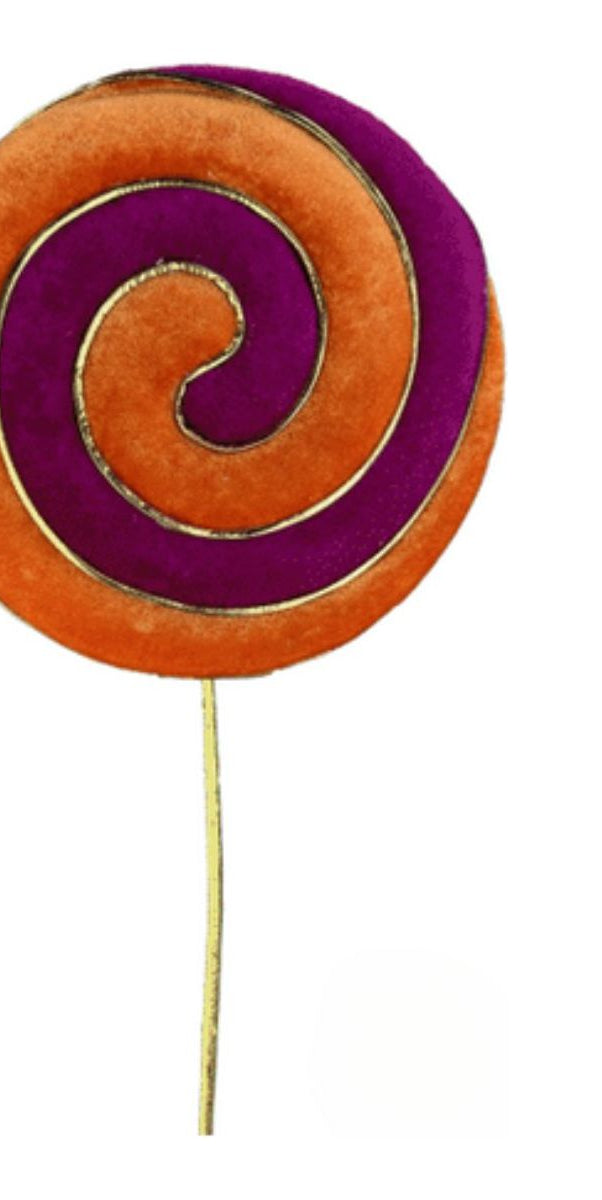 23" Lollipop Spray: Orange/Purple - Michelle's aDOORable Creations - Sprays and Picks