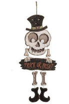 23" Wooden Spooky Sign Greeter: Skeleton - Michelle's aDOORable Creations - Wooden/Metal Signs