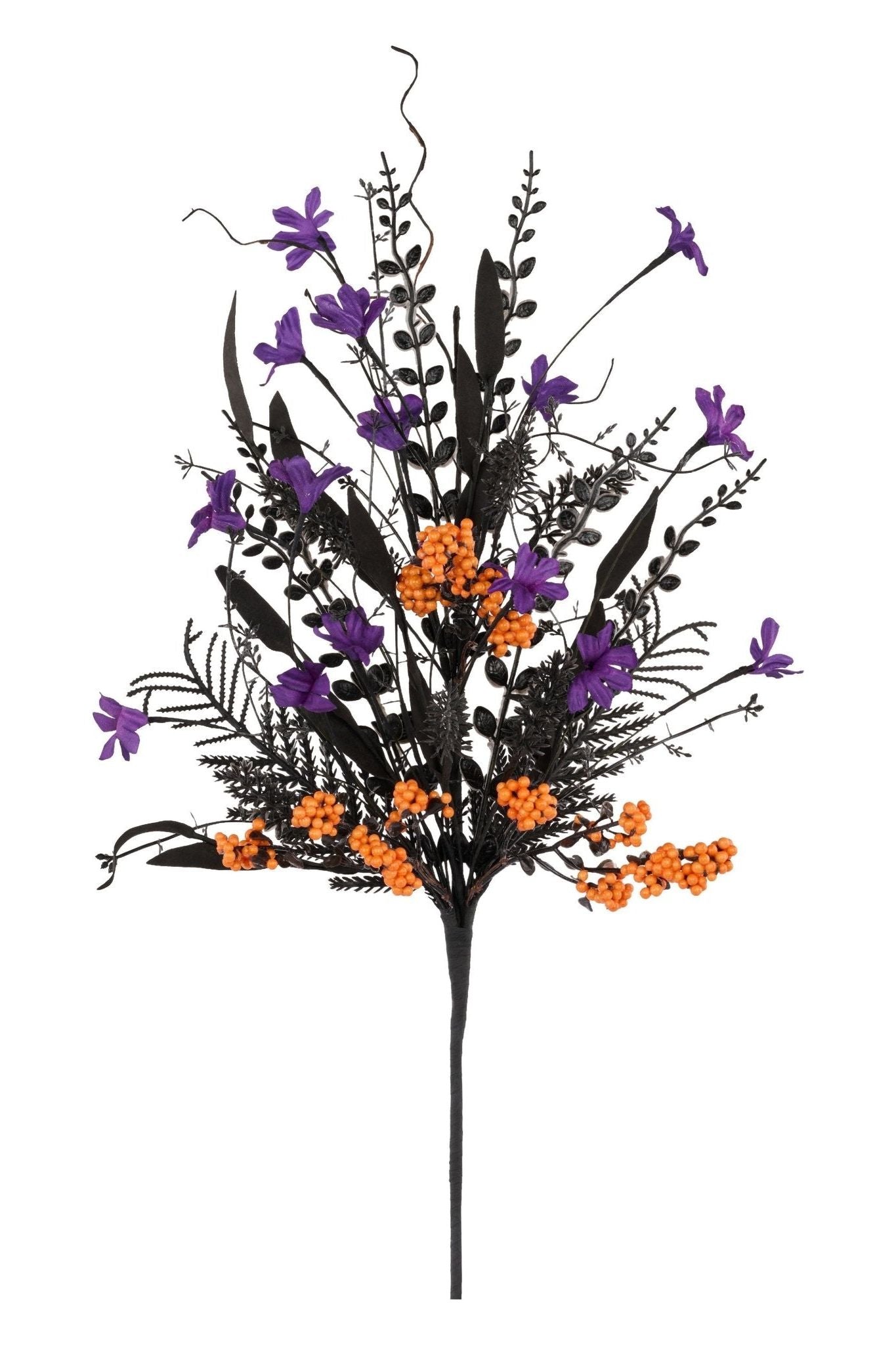 24" Filler & Berry Spray: Purple/Orange/Black - Michelle's aDOORable Creations - Sprays and Picks