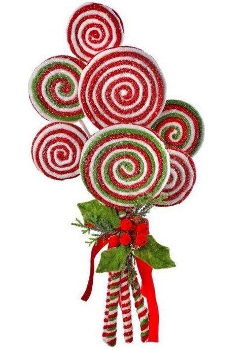 Shop For 24" Frosted Lollipop Bundle: Red/Green at Michelle's aDOORable Creations