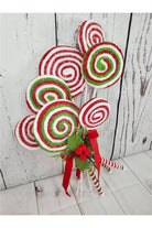 24" Frosted Lollipop Bundle: Red/Green - Michelle's aDOORable Creations - Sprays and Picks