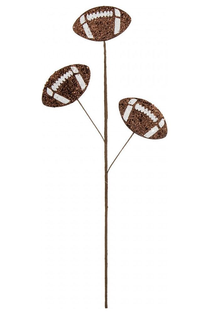 Shop For 24" Glitter Football Floral Spray: Brown at Michelle's aDOORable Creations