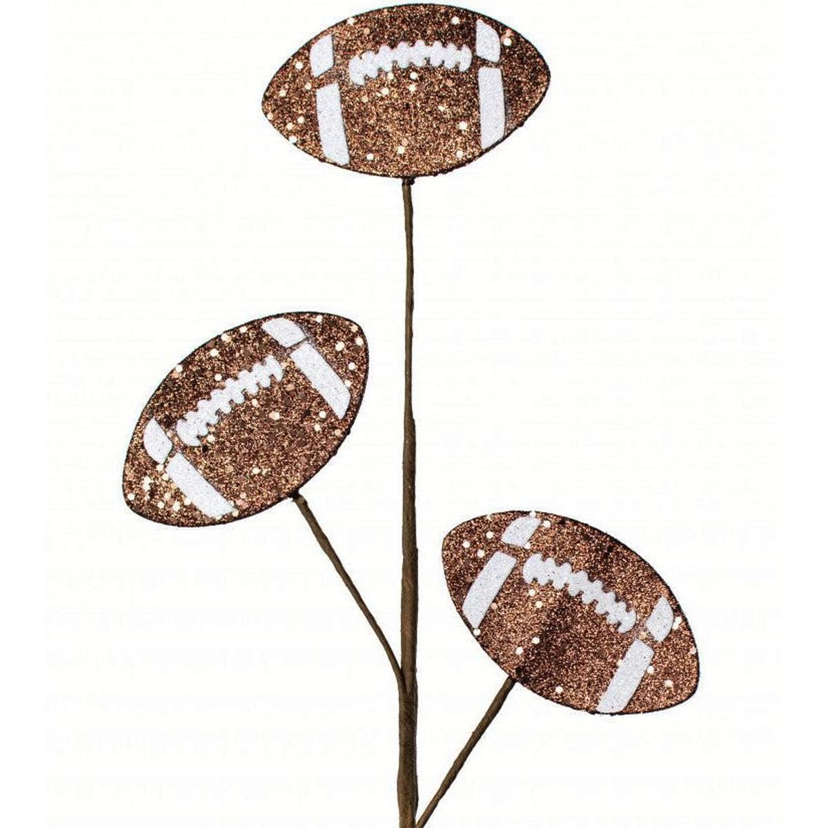 Shop For 24" Glitter Football Floral Spray: Brown at Michelle's aDOORable Creations
