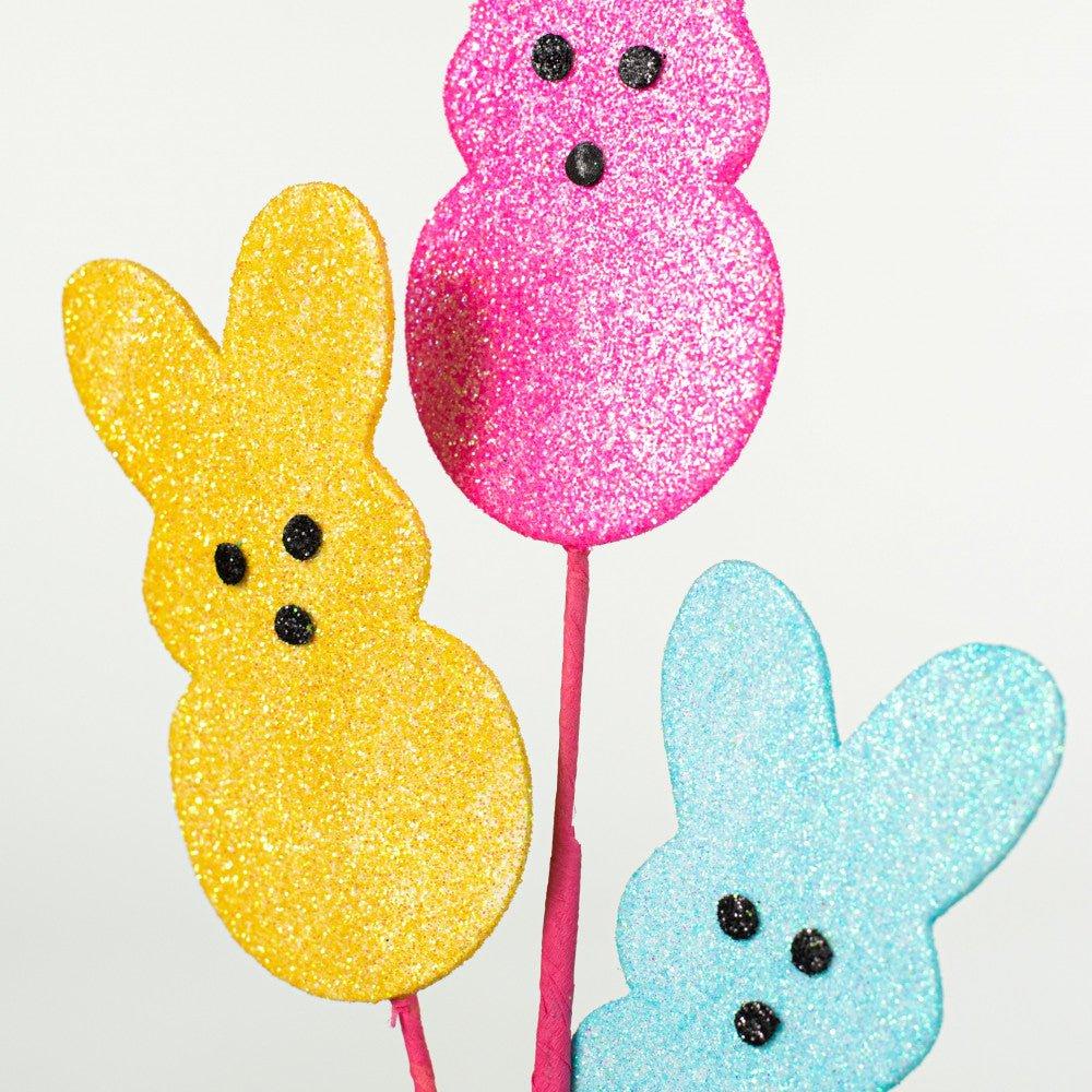 24" Glitter Sugar Bunny Spray - Michelle's aDOORable Creations - Sprays and Picks
