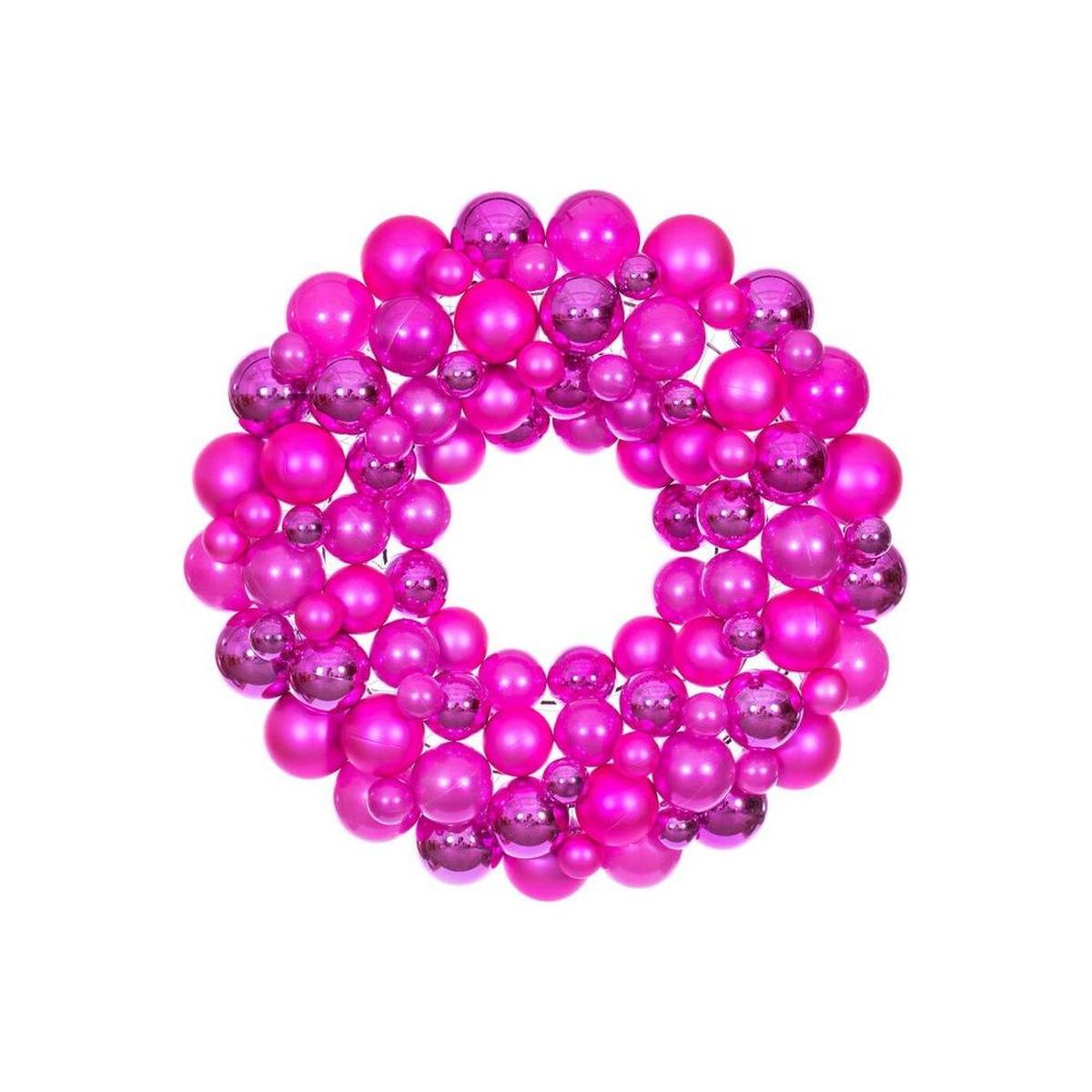 Shop For 24" Hot Pink Ball Wreath at Michelle's aDOORable Creations