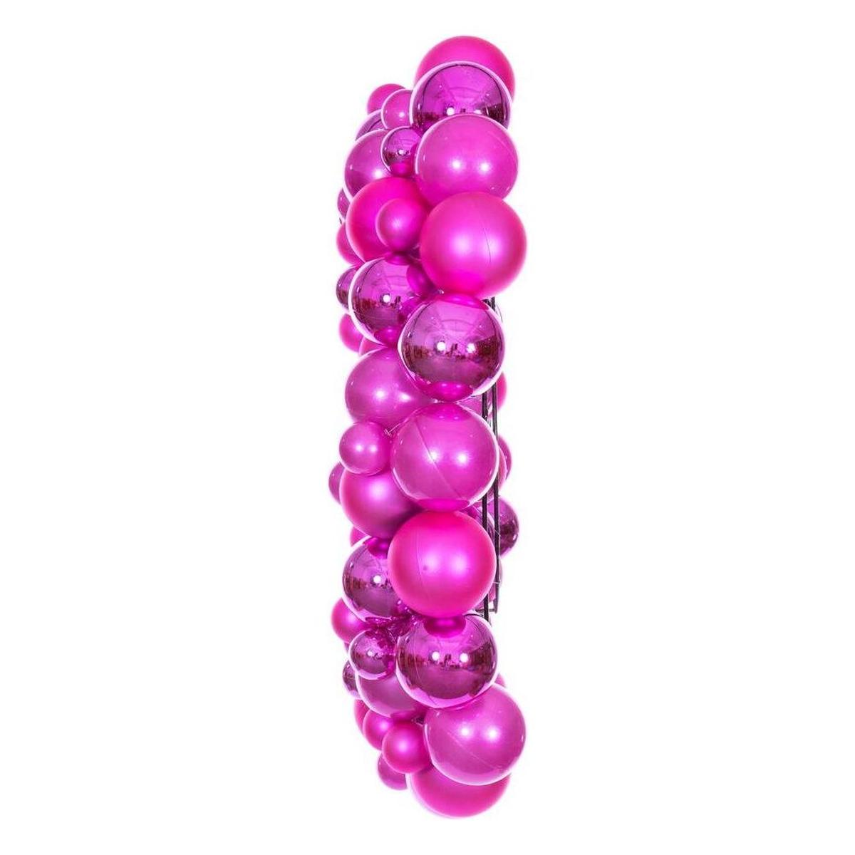 Shop For 24" Hot Pink Ball Wreath at Michelle's aDOORable Creations
