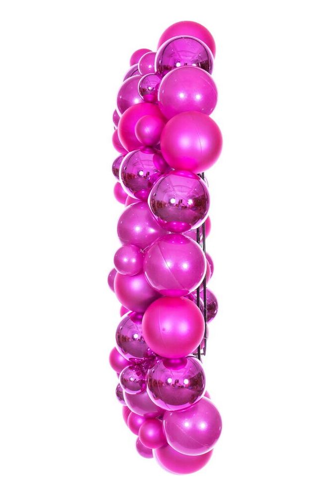 Shop For 24" Hot Pink Ball Wreath N240259