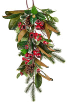 Shop For 24" Magnolia Pine Holly Berry Teardrop XX8675