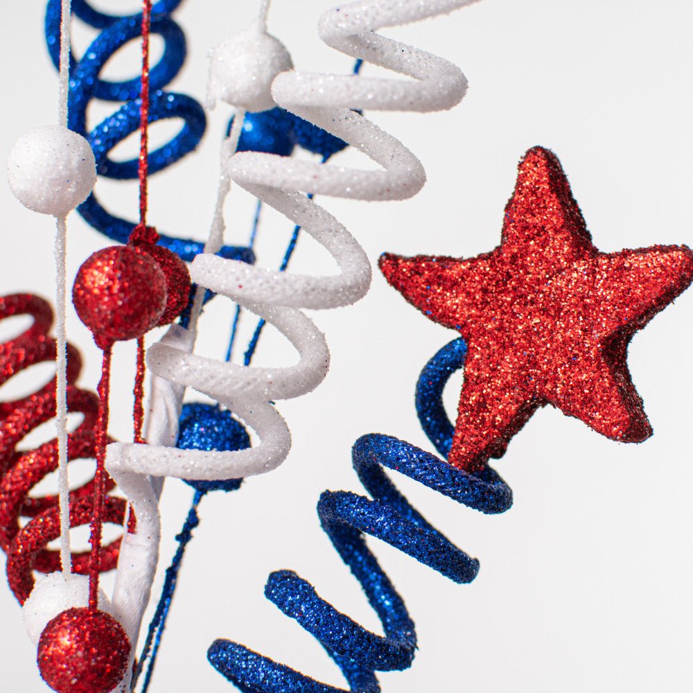 Shop For 24" Patriotic Star Ball & Twist Spray at Michelle's aDOORable Creations