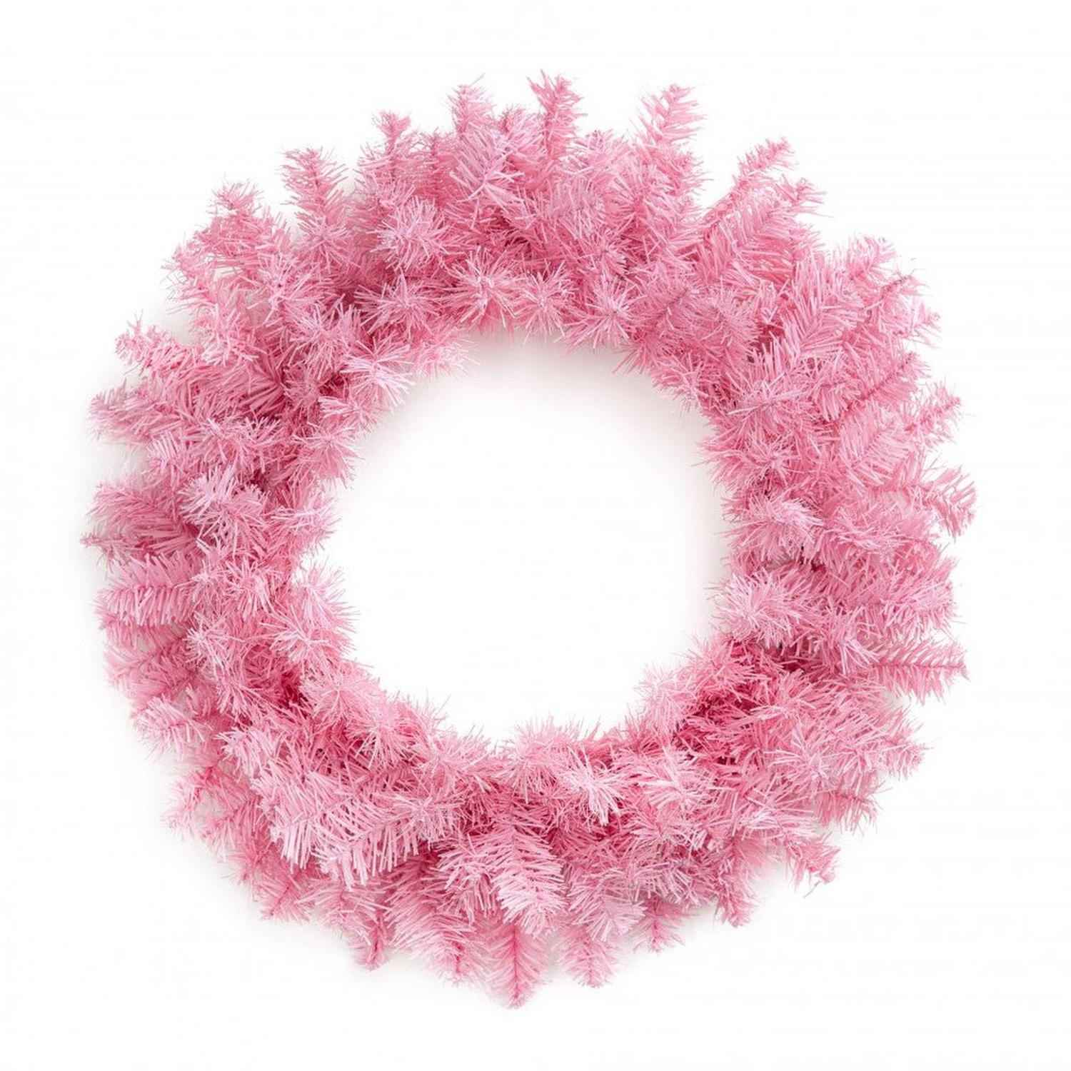 24" Pine Wreath Frame: Pink