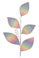 24" Rainbow Ombre Leaf Spray - Michelle's aDOORable Creations - Poinsettia