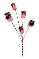 24" Spider Marshmallow Spray: Pink - Michelle's aDOORable Creations - Sprays and Picks