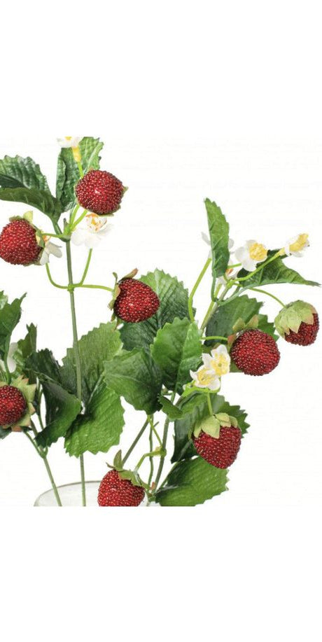24" Strawberry Blossum Spray - Michelle's aDOORable Creations - Sprays and Picks