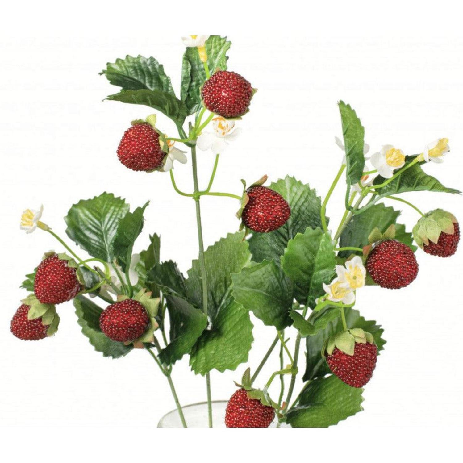 24" Strawberry Blossom Spray