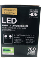 24' Twinkle Lights Green Wire: Mulit Color Lights - Michelle's aDOORable Creations - Christmas Decor