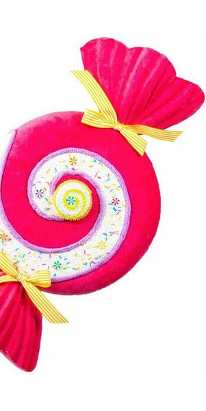 24" Velvet Swirl Candy Ornament: Hot Pink - Michelle's aDOORable Creations - Holiday Ornaments