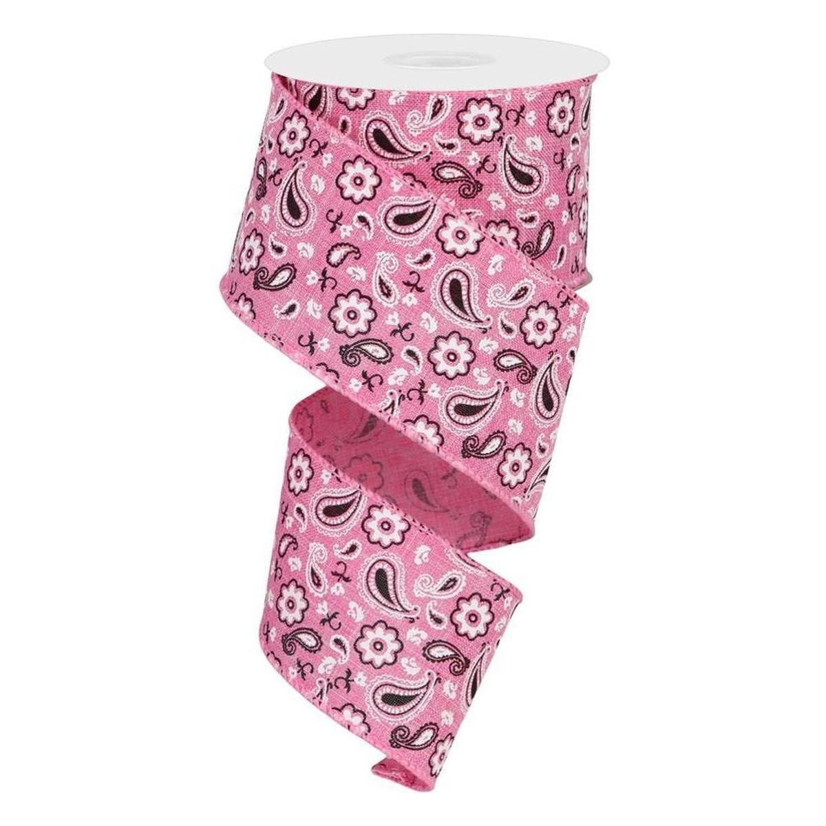 Shop For 2.5" Bandana Ribbon: Pink (10 Yards) at Michelle's aDOORable Creations