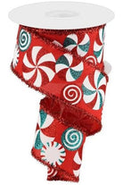 Shop For 2.5" Bold Peppermint Tinsel Ribbon: Red (10 Yards) RGA8097