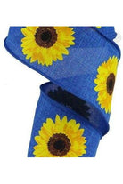 Shop For 2.5" Bold Sunflower Ribbon: Navy Blue (10 Yards) RG0181325
