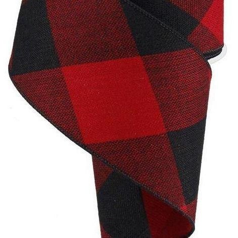 Shop For 2.5" Buffalo Plaid Pattern Ribbon: Red/Black at Michelle's aDOORable Creations