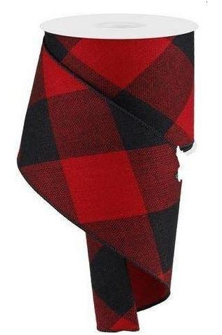 Shop For 2.5" Buffalo Plaid Pattern Ribbon: Red/Black at Michelle's aDOORable Creations