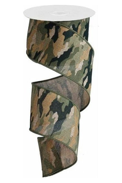 Shop For 2.5" Camouflage on Royal Ribbon: Camo (10 Yards) at Michelle's aDOORable Creations